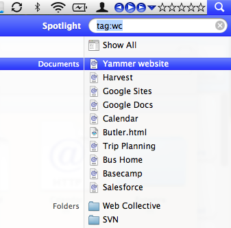 Spotlight Search using tags