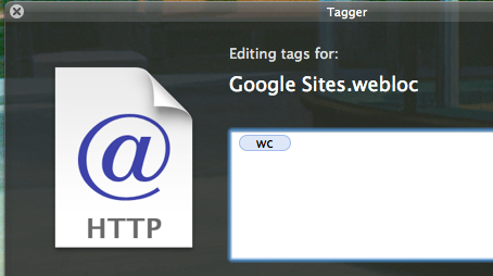 Tagger window